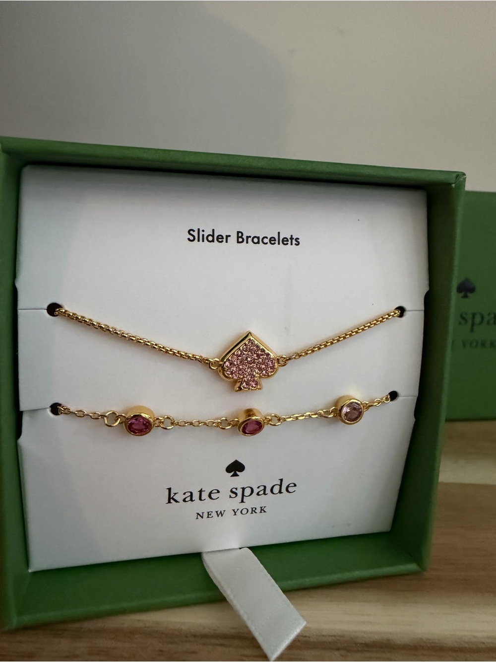 kate spade Gold and Pink Slider Bracelet Duo - Picture 2 of 3